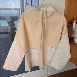 Hope's Cream and White Pea Coat